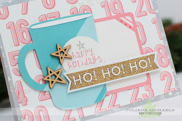 Ho Ho Ho Happy Holidays Coffee Mug Christmas Card by Juliana Michaels