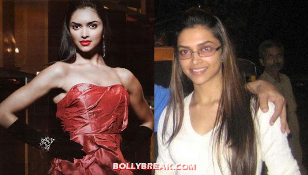 Deepika Padukone with and without make up  - (4) - Bollywood Starlets with and without make up 