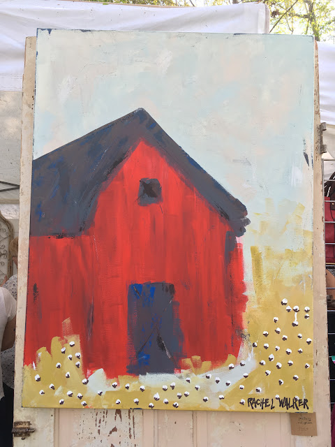 Rachel Walker Barn Painting and Magnolia Home Joanna Gains style decor Summerville Flowertown Festival 2017 | The Lowcountry Lady