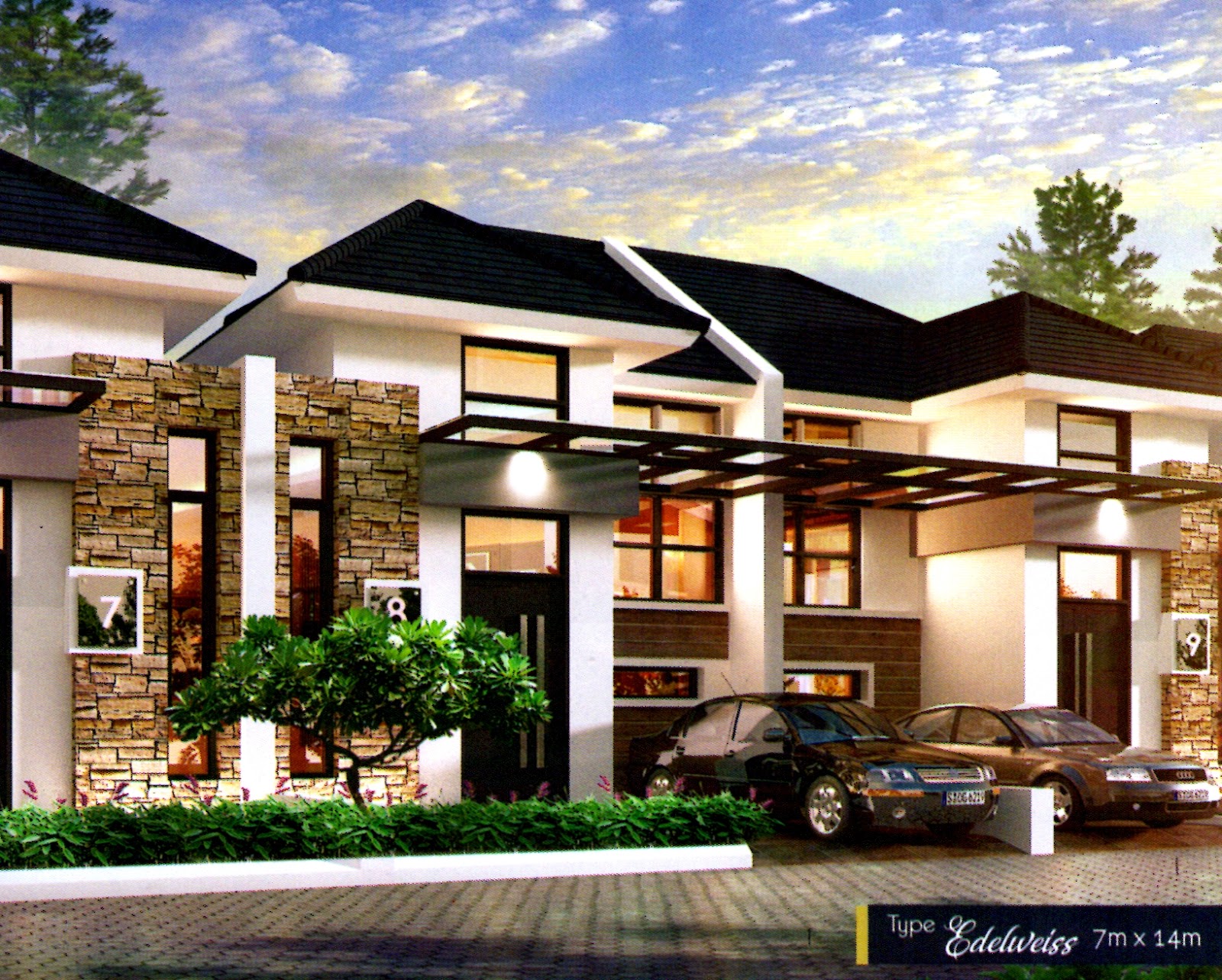 Perumahan The Flamboyan Suite Medan Dengan Konsep Minimalis Tropical Di