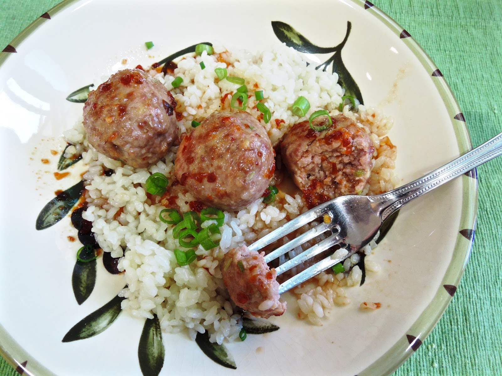 The Briny Lemon Pork and Miso Meatballs over Rice