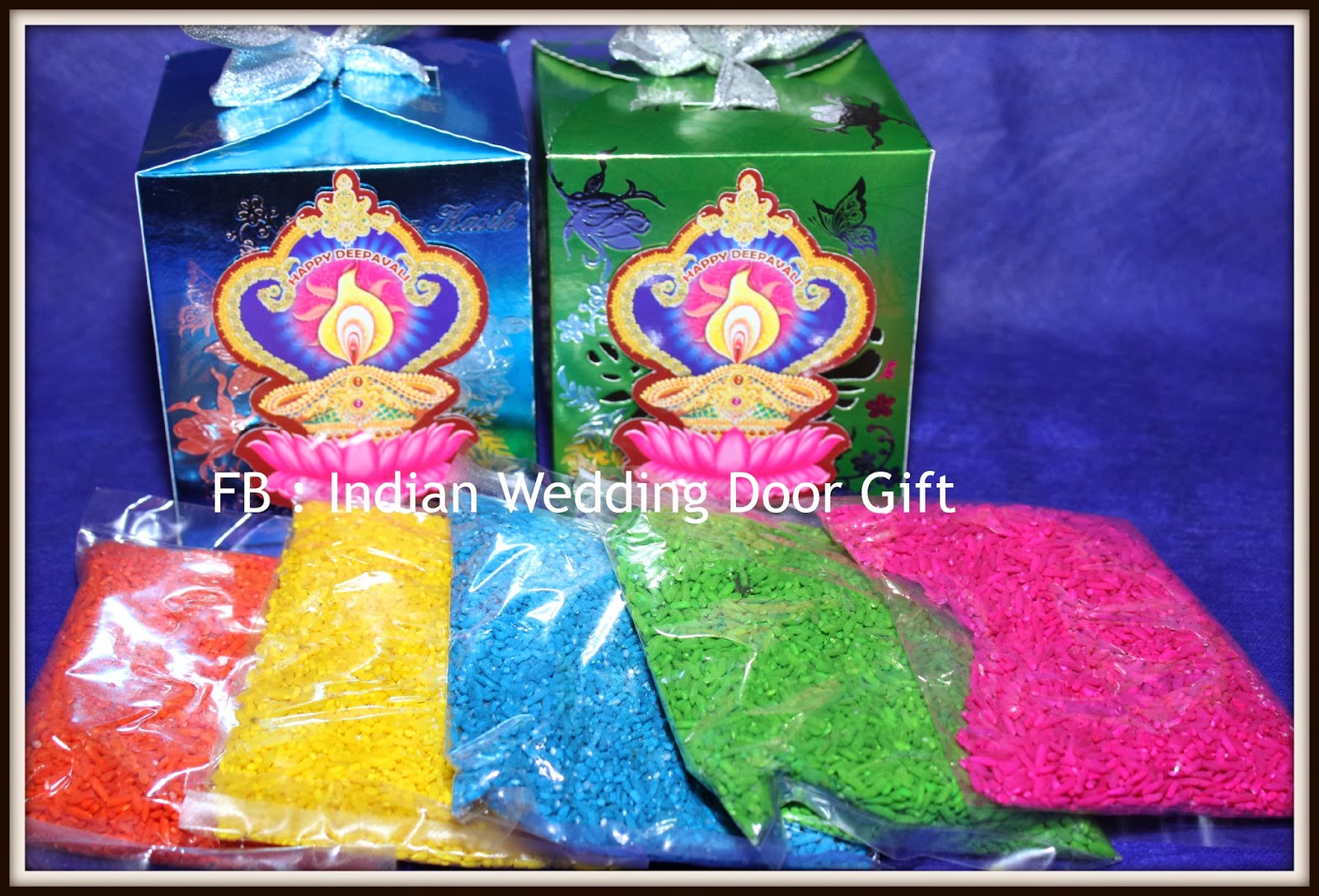 Indian Wedding Door Gift Deepavali Rice Ranggoli Kolam Packet