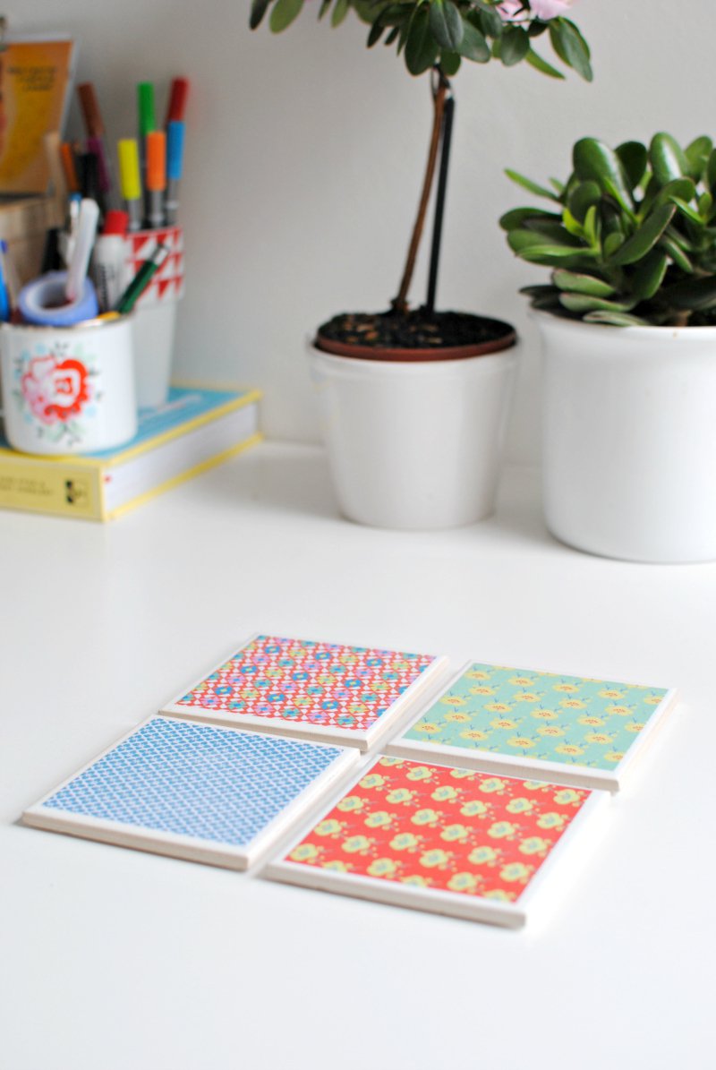 DIY: make your own tile coasters — Caroline Burke