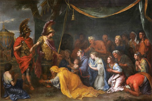 La familia del rey Darío, postrada ante Alejandro