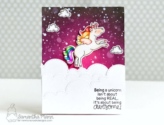 Being a Unicorn Slider Card by Samantha Mann | Believe in Unicorns Stamp Set and Sky Borders Die Set by Newton's Nook Designs #newtonsnook #handmade