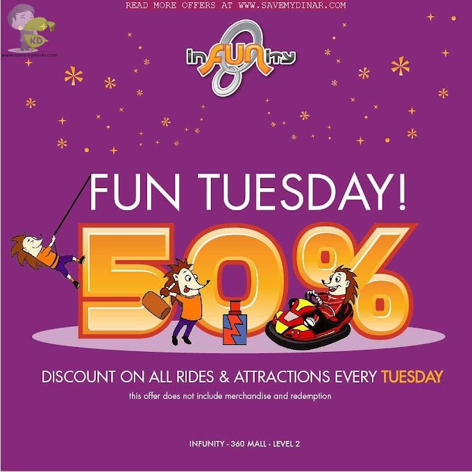 Infunity Kuwait - Enjoy 50% off at Infunity every Tuesday at 360 Mall Kuwait Level 2