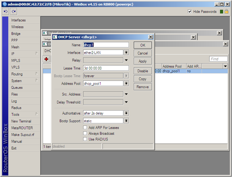 Mikrotik Winbox Интерфейс. Mikrotik утилита. Mikrotik Winbox IP address. Mikrotik DHCP Server interface.