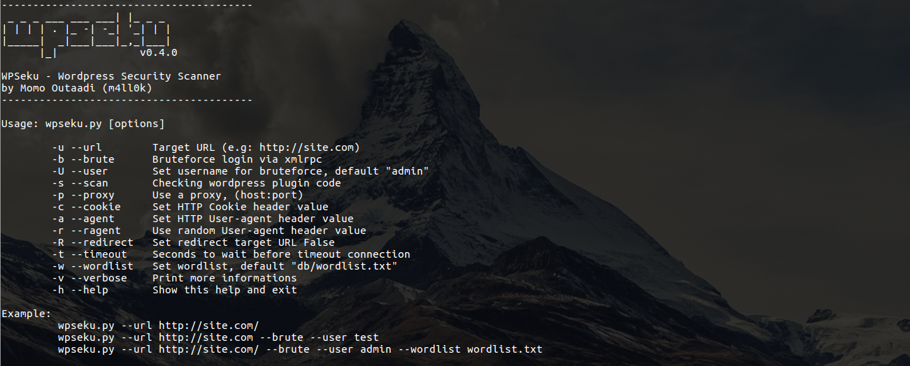WPSeku v0.4 Wordpress Security Scanner