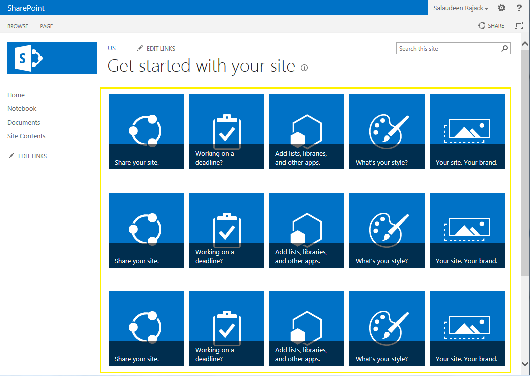 Customize get started web part in SharePoint 2013 Want to customize get sta...