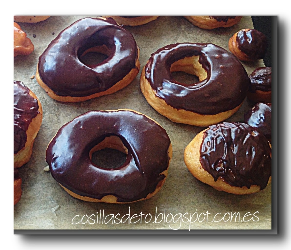 cosillas de Toñi donut autenticos de chocolate y glasa thermomix