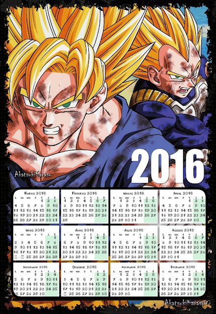 calendario 2016 dbz