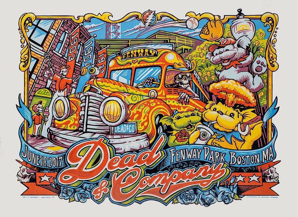 INSIDE THE ROCK POSTER FRAME BLOG Dead & Company Boston Posters By AJ