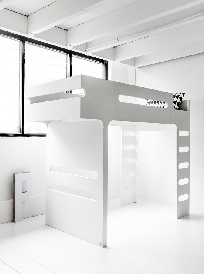 design loft bed in white - Rafa-kids 