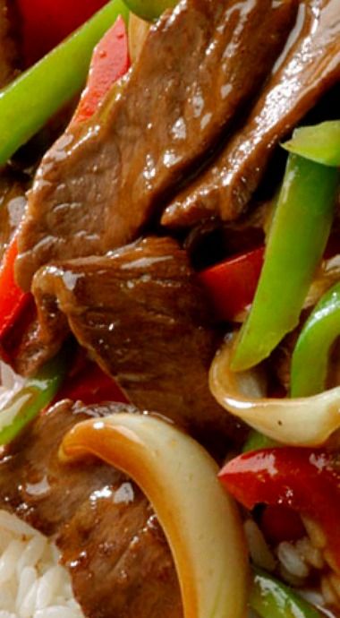 Transport your taste buds to the Orient with this quick-cooking #steak and bell peppers in a flavorful ginger sauce. ❊
