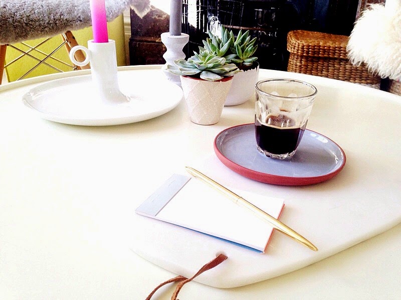 Black coffee and plants on my desk urban jungle bloggers