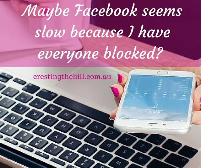 Maybe Facebook seems slow because I have everyone blocked?
