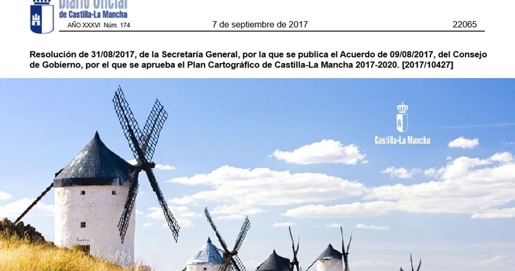 Blog IDEE Se publica el Plan Cartográfico de CastillaLa Mancha