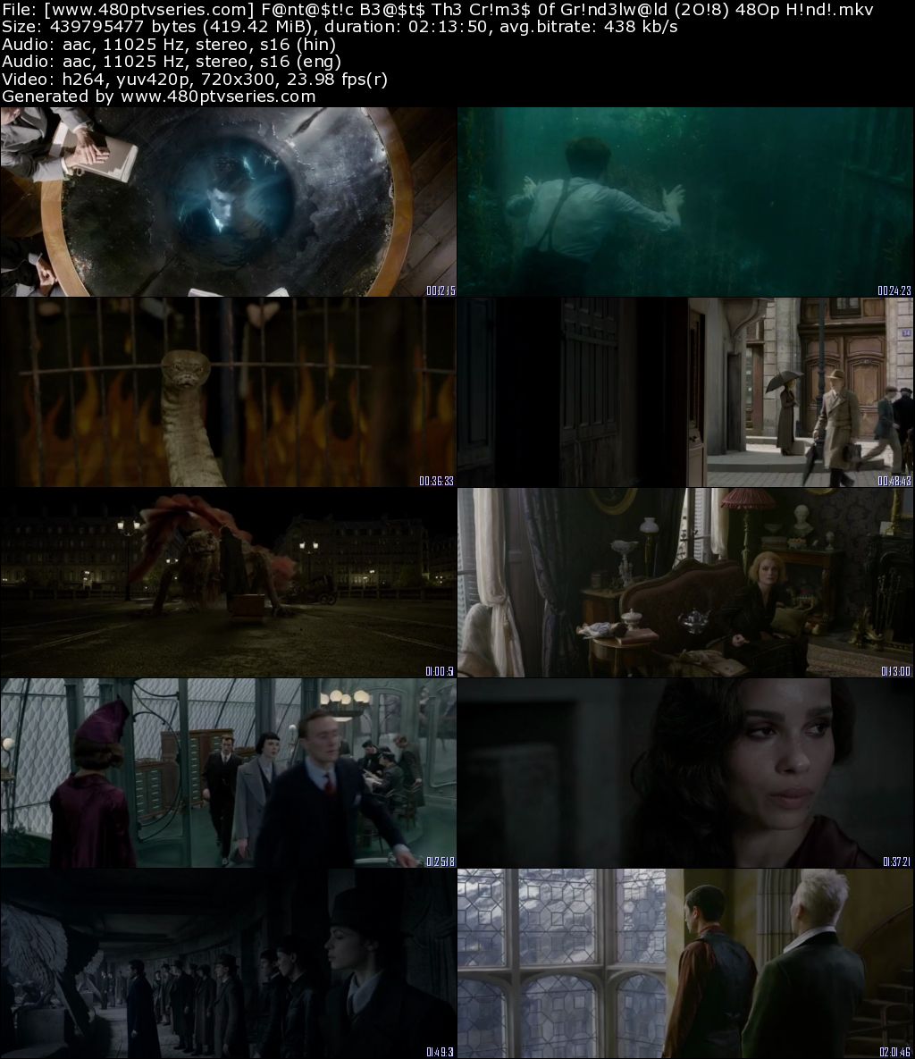 Fantastic Beasts The Crimes of Grindelwald 2018 Full Movie Hindi Download Dual Audio 480p Bluray Free Watch Online Full Movie Download Worldfree4u 9xmovies