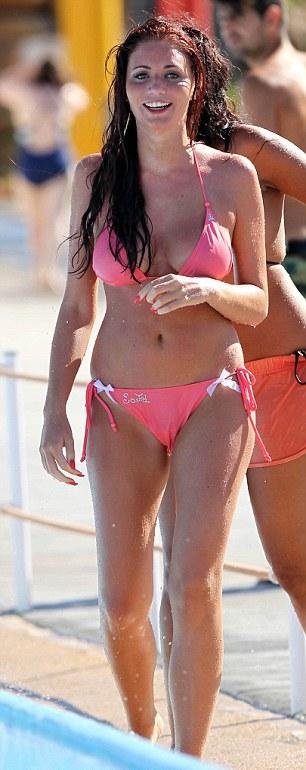 Amy Childs enjoys some fun in the sun