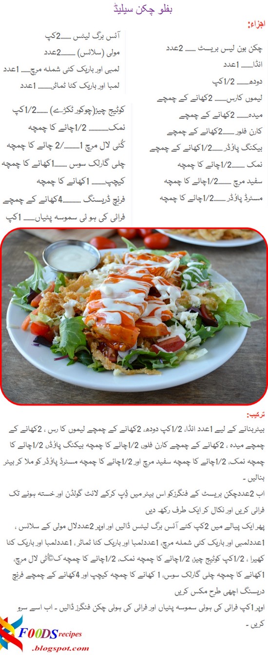 Kfoods Recipes Buffalo Chicken Salad Recipe In Urdu kfoods recipes buffalo chicken salad