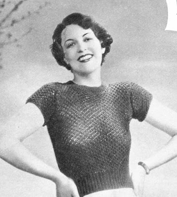 The Vintage Pattern Files: Free 1930s Knitting Pattern - A Blouse In Honeycomb Stitch The Vintage Pattern Files: Free 1930s Knitting Pattern - A Blouse In Honeycomb Stitch