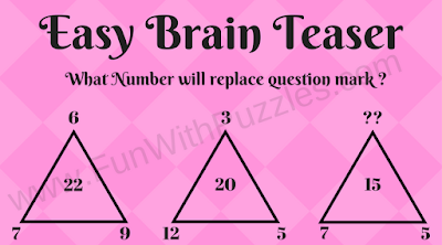 Easy Brain Teaser Triangles Math
