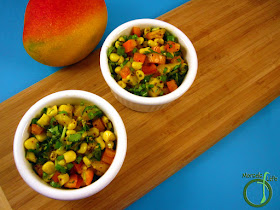 Morsels of Life - Mango Corn Salsa - Combine mango, corn, and some bell pepper for a sweetly tropical flavored mango corn salsa.