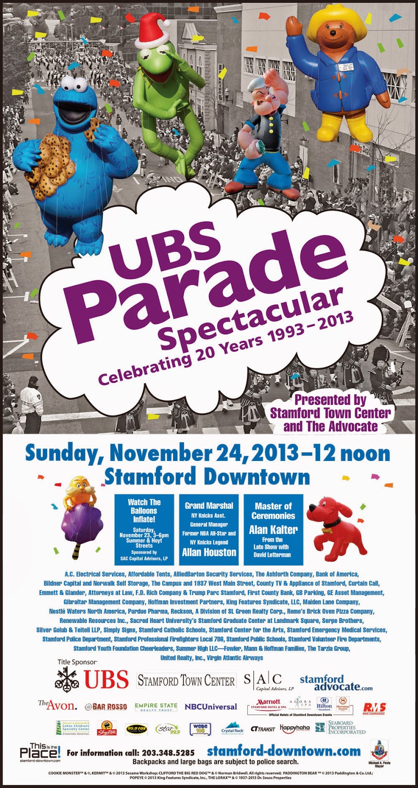 Stamford Downtown Events UBS Parade Spectacular 2013 Information Nov
