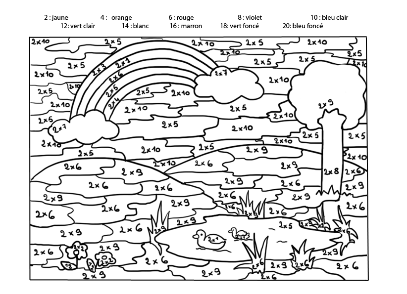 coloriage magique maths ce1