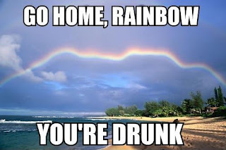 non uniformly curved rainbow funny pic