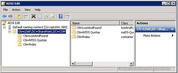 AD LDS Server in ADSI Edit AD LDS Server in ADSI Edit