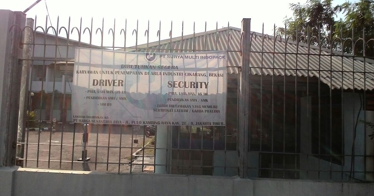 Lowongan Kerja Pt Surya Multi Indopack Lokercumacuma Lowongan Kerja Pt Surya Multi Indopack Lokercumacuma