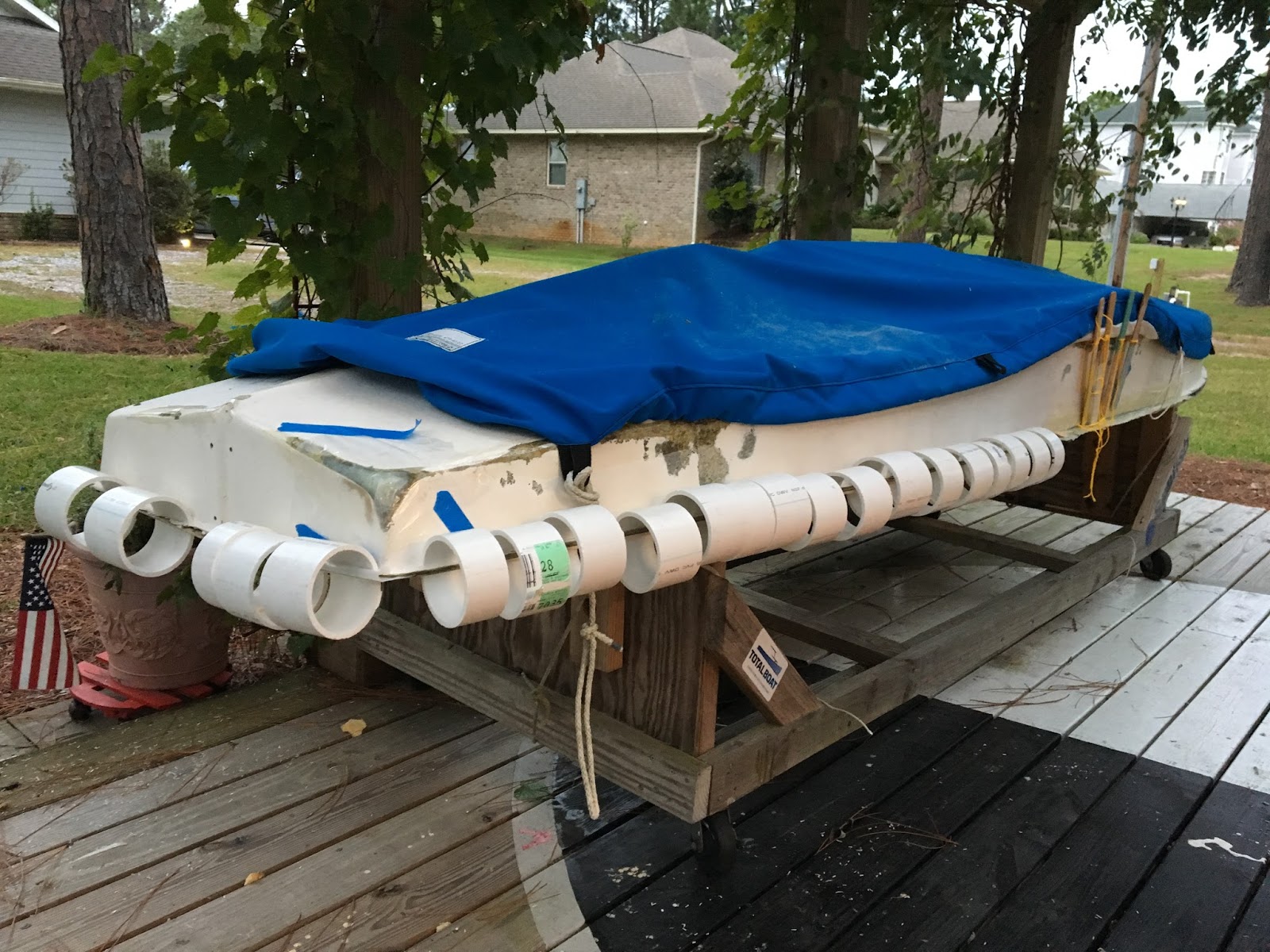 Small Boat Restoration PVC Clamps