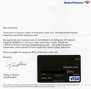 Bank of America Reward Debit Card