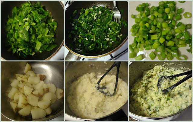 Spinach and Garlic Mashed Potatoes