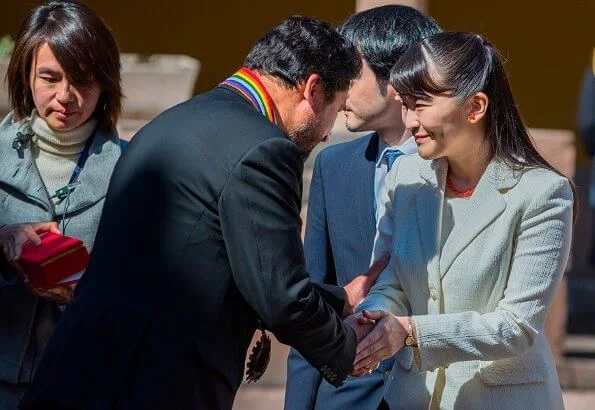 Princess Mako visited the ancient Inca ruins of Machu Picchu in Peru. She visit Koriqancha Temple and Cusco's Cathedral