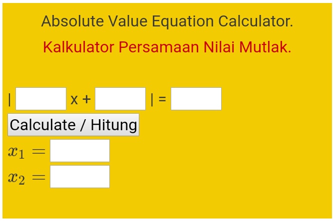 Equal value. Value equation. absolute value equations. math calculate. absolud solver.