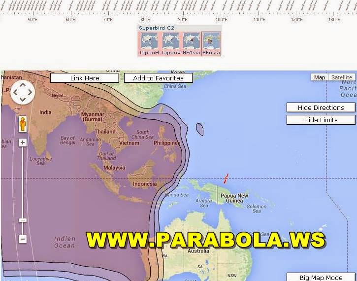 satelit parabola beam Indonesia superbird c2 ku band