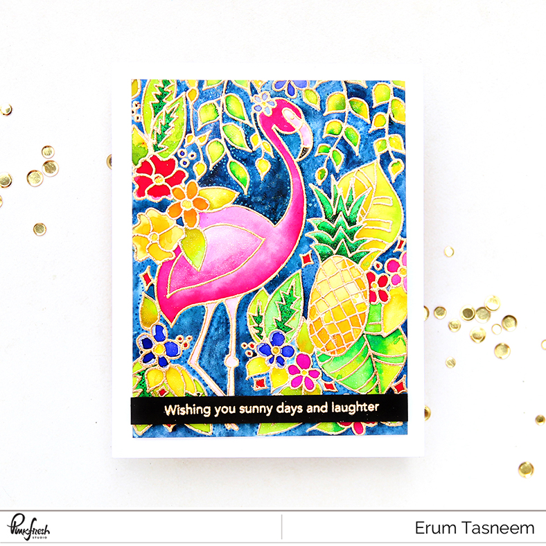 Pinkfresh Studio Let's Flamingle Stamp Set | Erum Tasneem | @pr0digy0