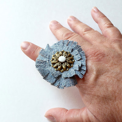 Cómo hacer anillos con tejido vaquero en Recicla Inventa