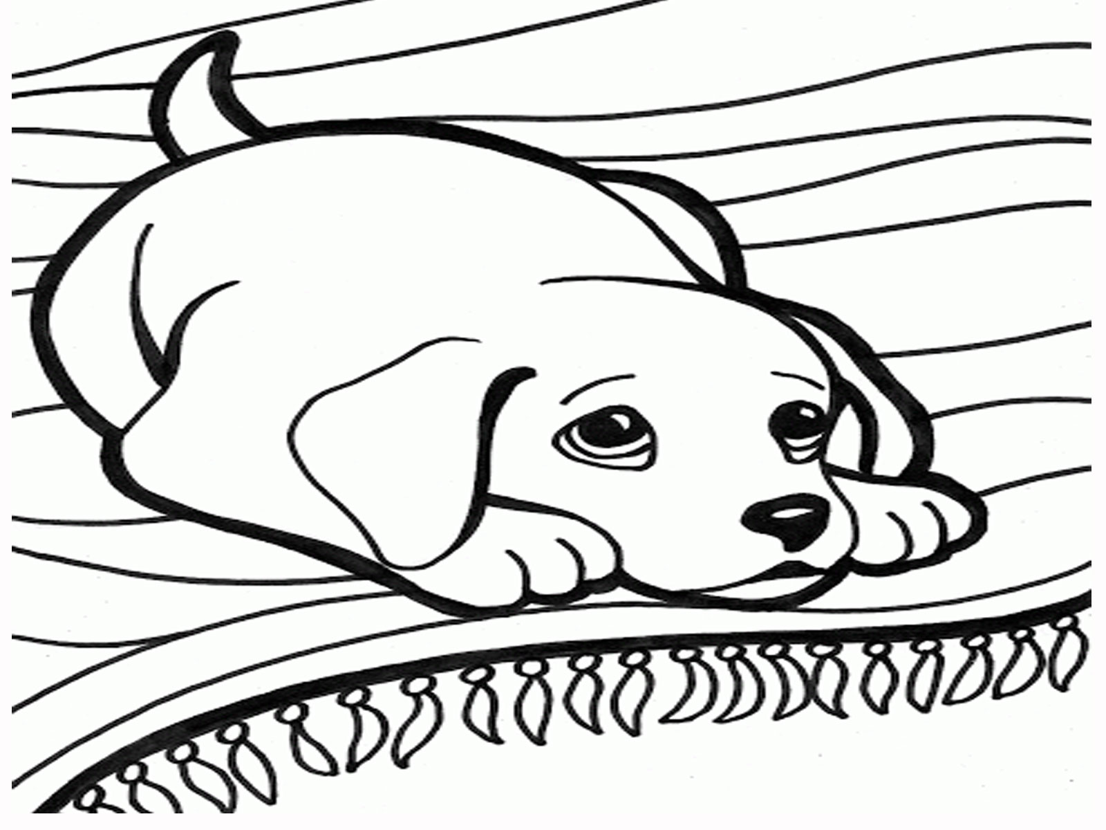 Best Cute Puppy Coloring Pages For Girls Image - Free Coloring Book Images