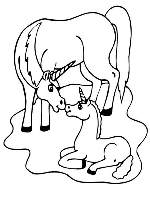 Gambar Mewarnai Unicorn - 2 Gambar Mewarnai Unicorn - 2