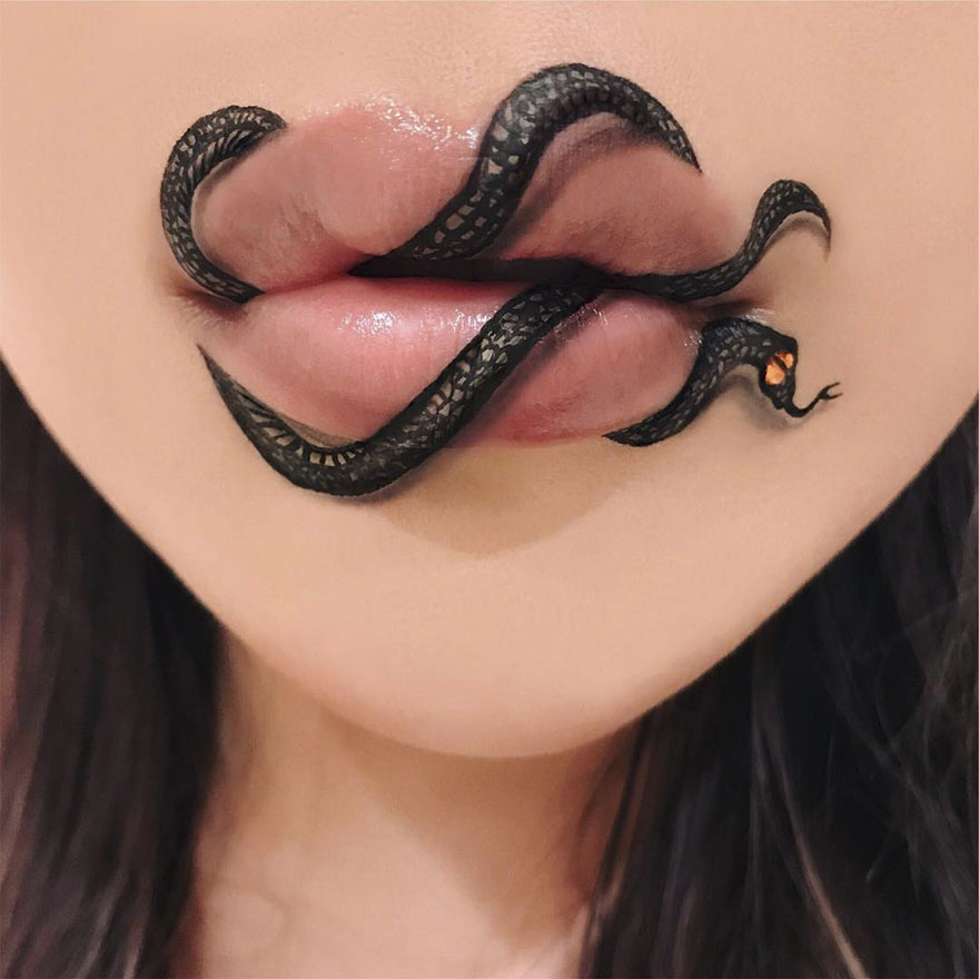 #3 - Woman Gives Up Teaching To Create Optical Illusions With Makeup, And It’s Messing With Our Minds #3 - Woman Gives Up Teaching To Create Optical Illusions With Makeup, And It’s Messing With Our Minds