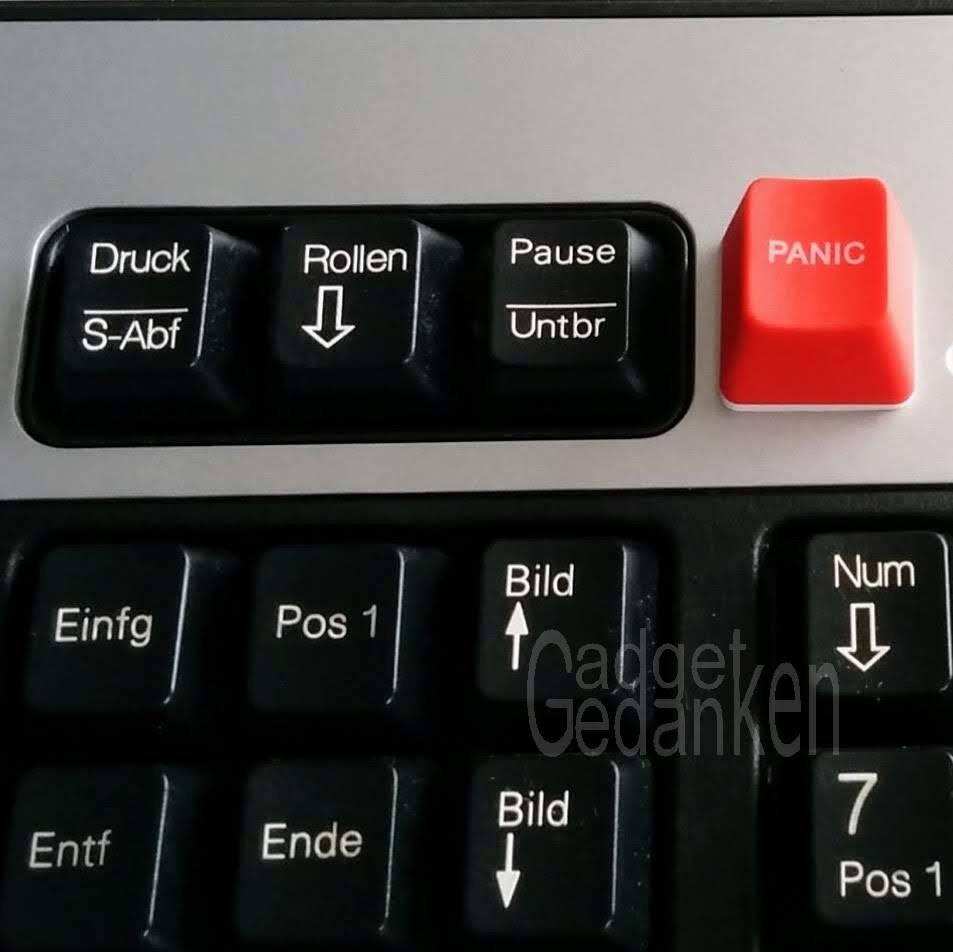 PC Tastatur mit Panic-Knopf