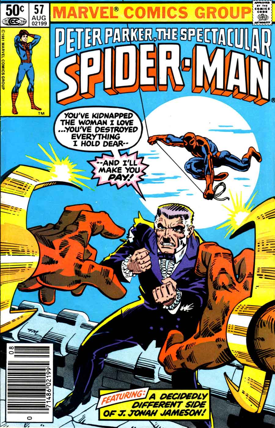Spectacular Spider-man v2 #57 marvel 1980s comic book cover art by Frank Miller