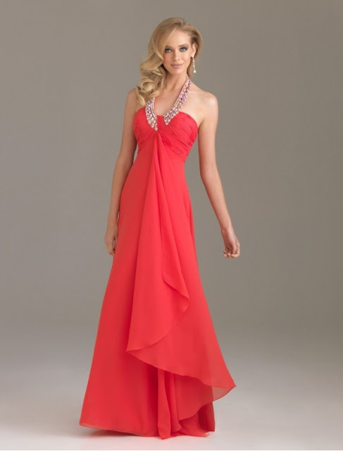 RainingBlossoms Evening Dresses: Halter Prom Dress For Your Party