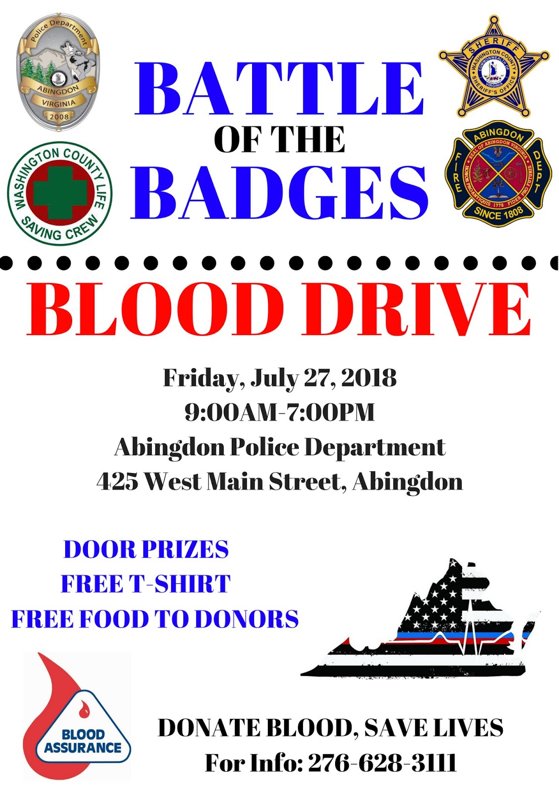 Abingdon Police Department Blood Assurance Hosts Fourth Annual Battle