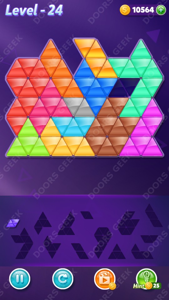 Block! Triangle Puzzle Champion Level 24 Solution Doors Geek