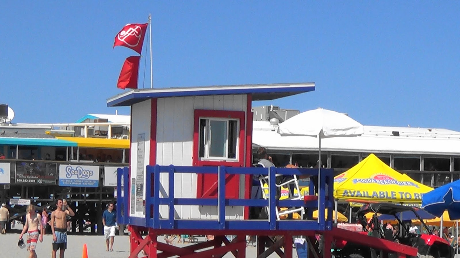 Sharks Close Beach At Cocoa Beach Pier