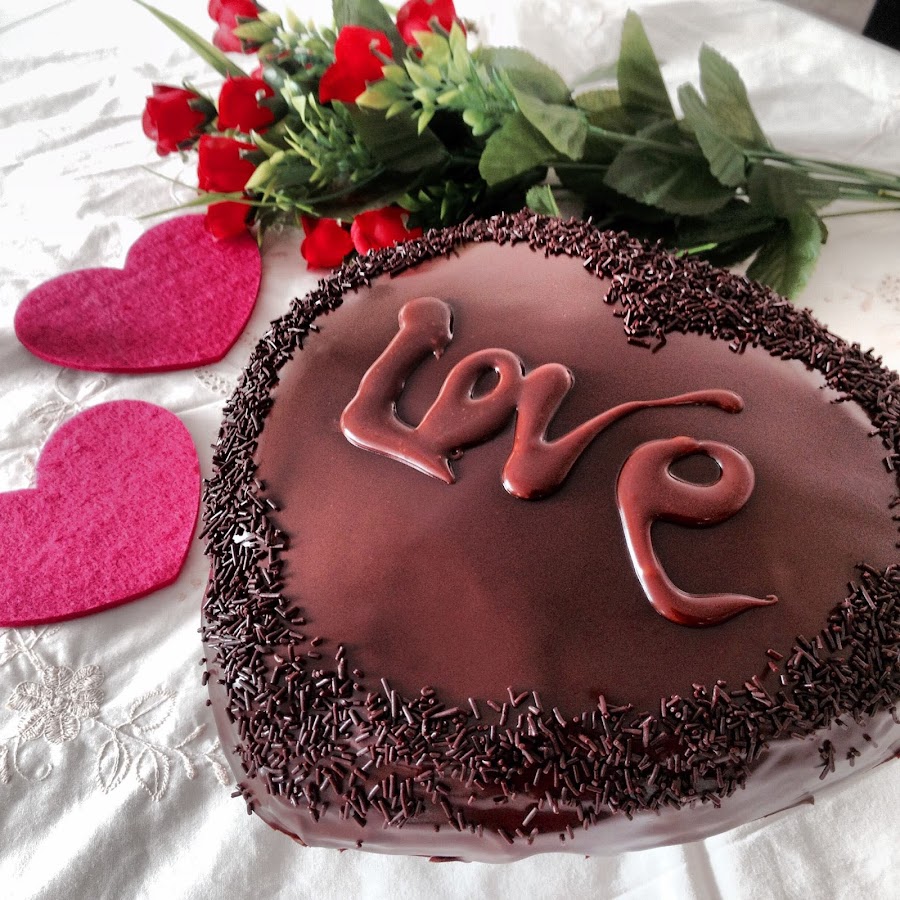 tarta de chocolate y trufa sin lactosa corazón de San Valentín